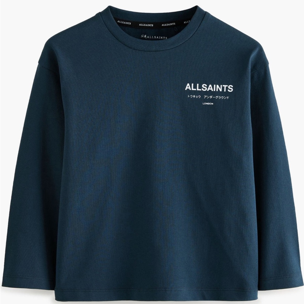 All Saints Blue Long Sleeve Tee - size 9-10y